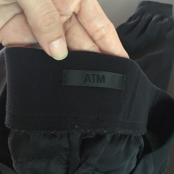 ATM Anthony Thomas Melillo Black Silk Jogger Pants Size S - Picture 8 of 16